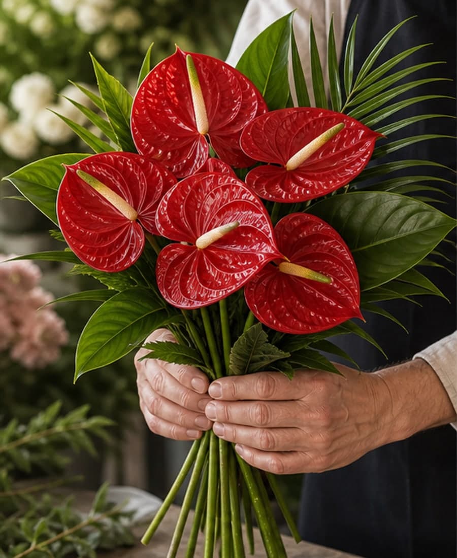 Nama Iskra Red Anthurium Atelier Hand Bundle