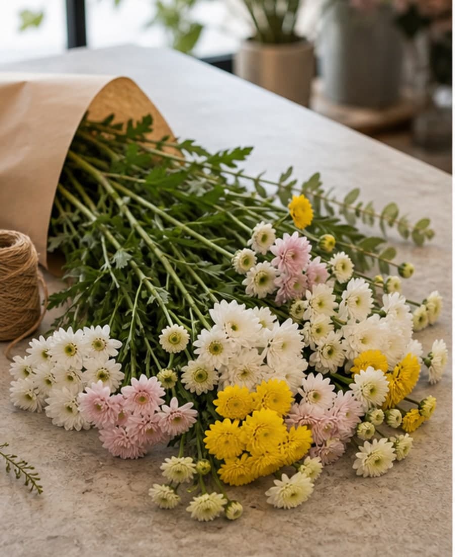 Nama Iskra Chrysanthemum Spray Market Stem Set