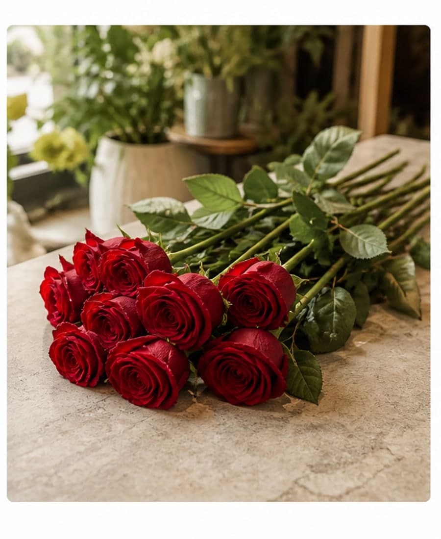 Nama Iskra Premium Red Rose Market Stem Set